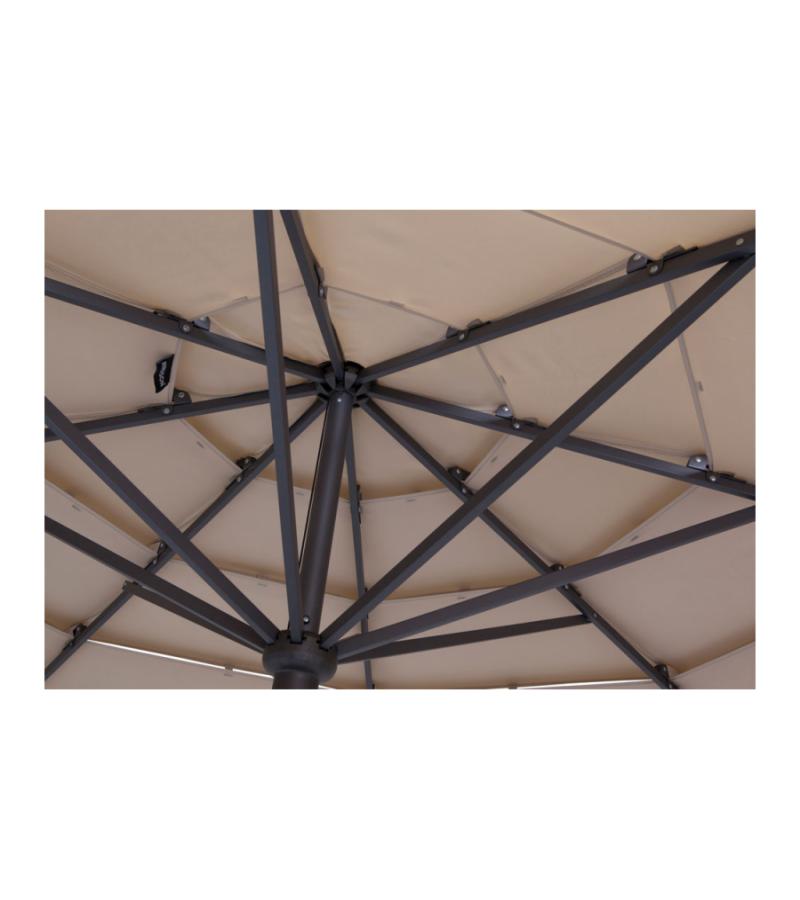Madison parasol Syros Open Air rond 350 cm ecru